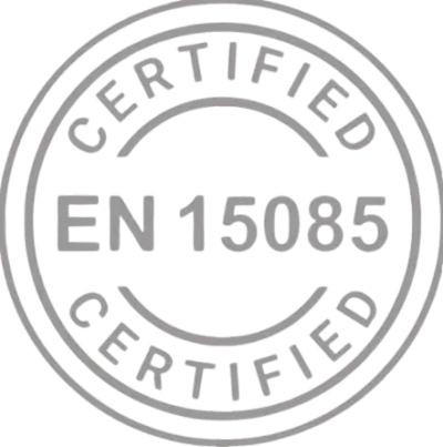 EN 15085 certified — welding of railway vehicles and components